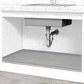 BEESVO Under Sink Mat for Kitchen Waterproof 34" x 19" Silicone Under Sink Liner Kitchen & Bathroom Cabinet Protector Mats Heavy Duty Flexible Under Sink Drip Tray with Lip Cool Grey